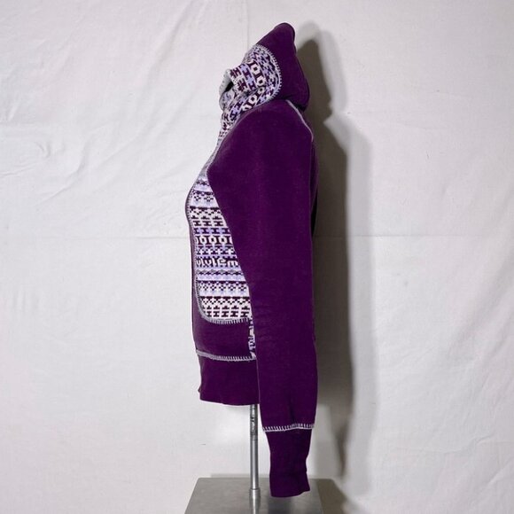 Lululemon Special Edition Purple Fair Isle Scuba Hoodie 4/XS - Picture 5 of 16